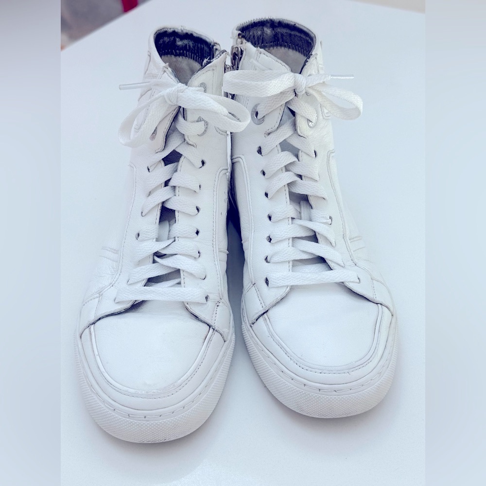 Zadig & Voltaire Women's White High Flash High-Top Platform Sneakers - Picture 15 of 15